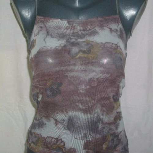 Mi Amore Italy women's transparent tank top used, elastic, size S-2XL