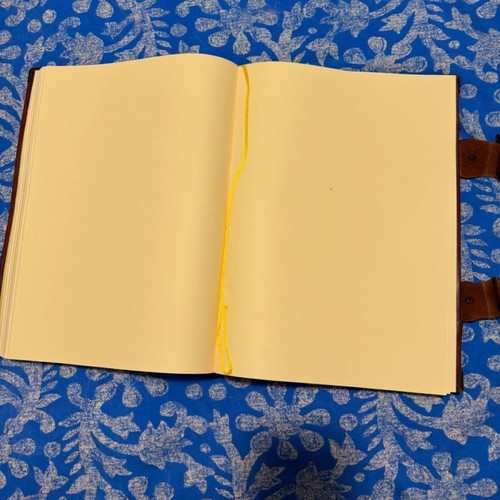 Handmade diary from Mani with leather cover new
