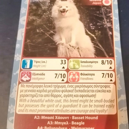Yperatou card game with dog breeds like new, Desyllas games
