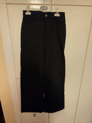 Regalinas high-waisted pants with wide legs black like new, small