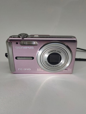 Olympus FE-340 8.0 MP digital camera pink used for repair or collection