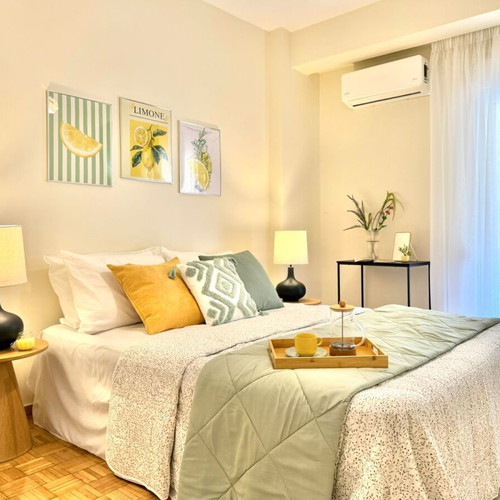 Apartment 55 sqm on 2nd floor with elevator, furnished, balcony