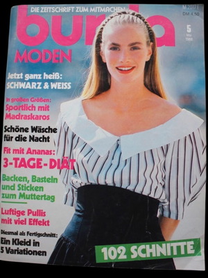 Burda 05/1988 vintage fashion and sewing magazine used