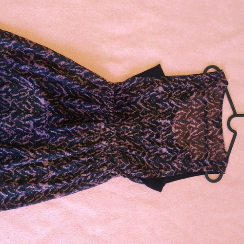 Summer dress used, black purple, size M, Berska