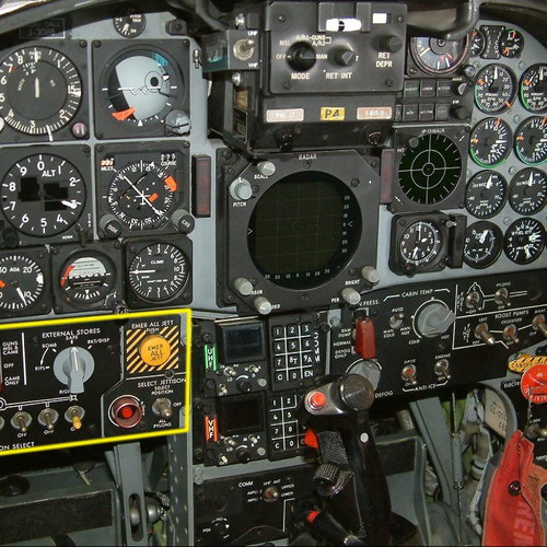 Northrop F-5 Greek instrument panel section used