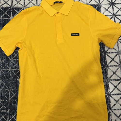 Calvin Klein Polo T-shirt like new, yellow, size L