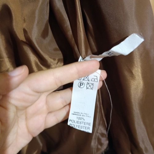 Italian Faux Fur Jacket like new, brown, sizes L and XL