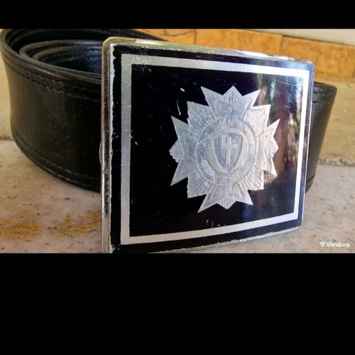 Vintage leather police belt Greek police used