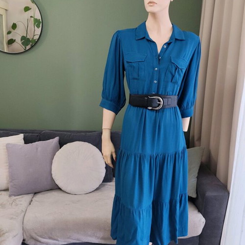 Enzzo petrol dress size medium like new