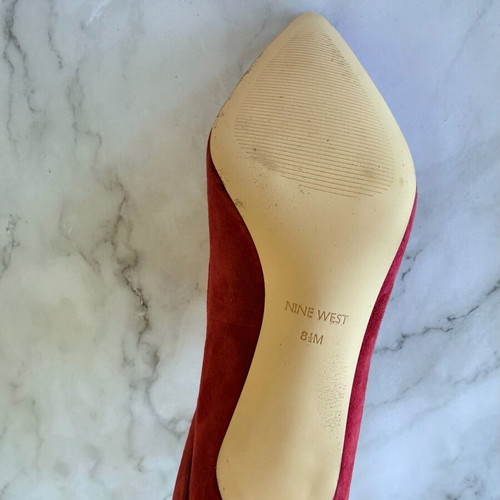 Nine West women's suede pump new, red, size 38.5