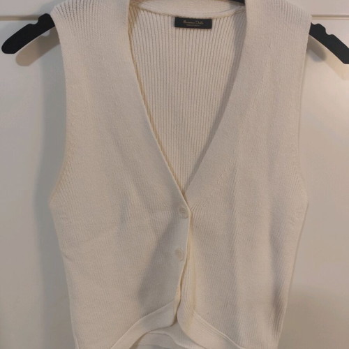 Massimo Dutti knitted vest white no S/M, like new