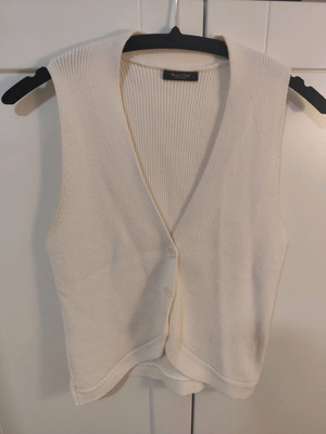 Massimo Dutti knitted vest white no S/M, like new