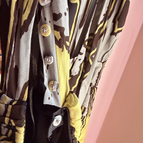 Massimo Dutti Limited Edition maxi dress size 38 new, grey and yellow