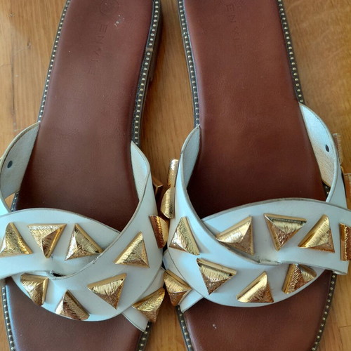 Envie Shoes sandals used, size 41, white and gold