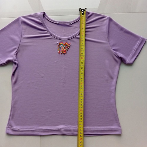 Purple t-shirt used with bead wear, size M