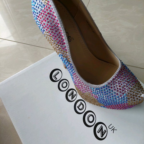 London high heels used, multicolor, size 37