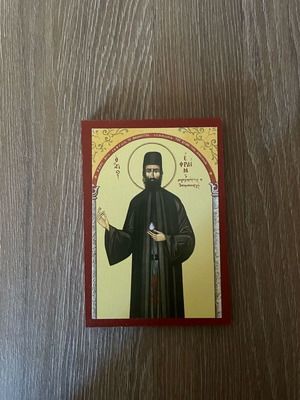 Saint Ephraim religious icon like new, wooden