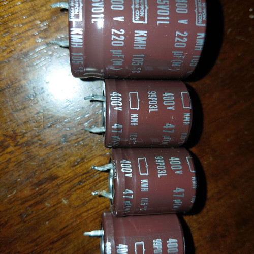 Nippon Chemicon Genuine High Voltage Capacitors KMH Series 220uF 400V x2, 47uF 400V x3