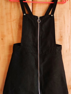H&M Divided βελούδινο φόρεμα σαλοπέτα καινούριο, μαύρο με ασημί λεπτομέρειες