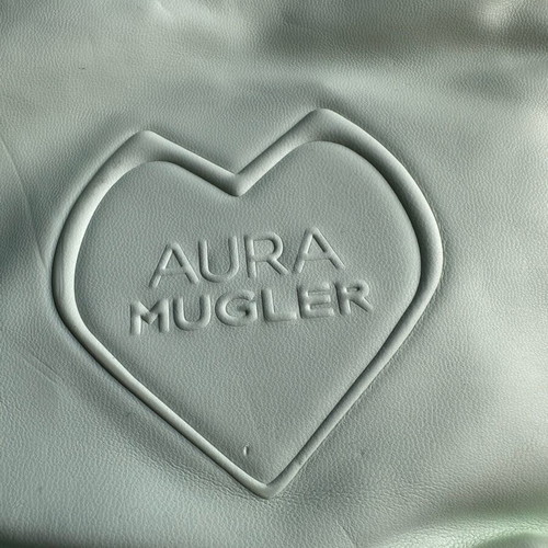 Mugler parfums small light green cosmetic pouch new