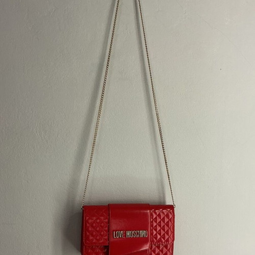 Moschino crossbody bag new, red with chain strap