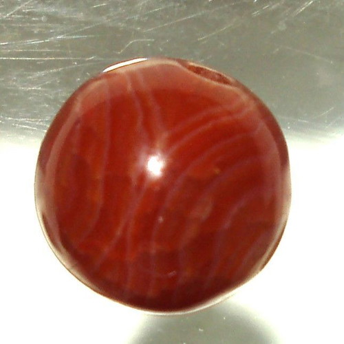 Natural agate bead like new, drilled 14.30 mm, 17.70 ct