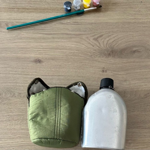 Aluminum commando water bottle used with case