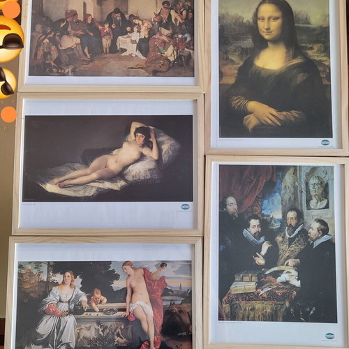Classic art prints 25 new 41×32cm wood plastic frames
