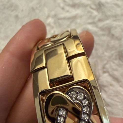 Quo Vadis stainless steel jewelry set in gold tone like new