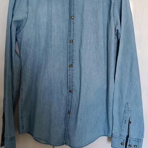 Denim shirt like new, unisex, size L, blue