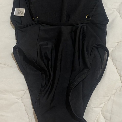 One-piece swimsuit black size S like new with sheer mesh back