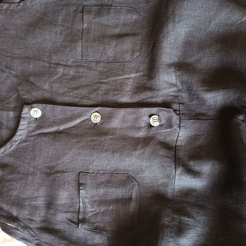 Black linen sleeveless dress size 52, like new