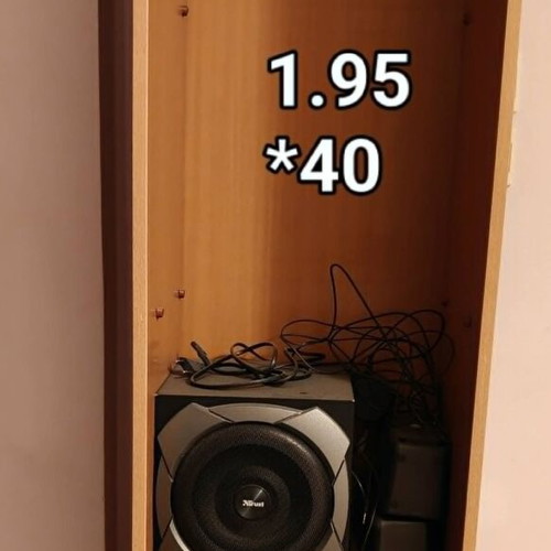 Shelf unit used, 1.95m height, 40cm width, 5 shelves