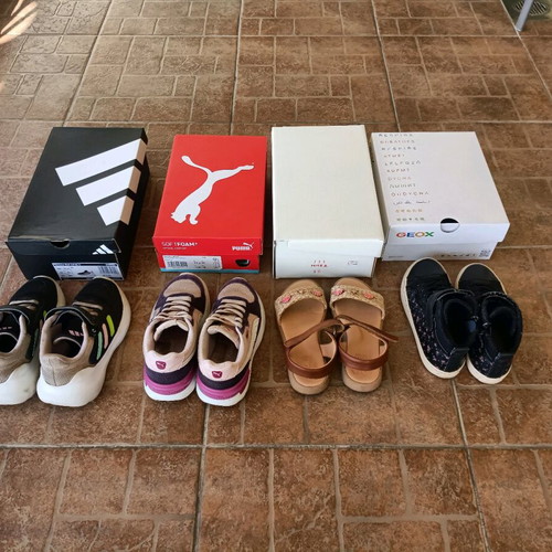 Girls' shoes used, pack of 4 pairs size 30