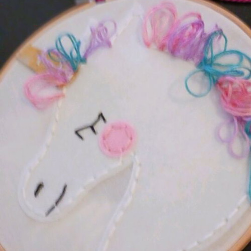 Single-sided embroidered embroidery hoop like new