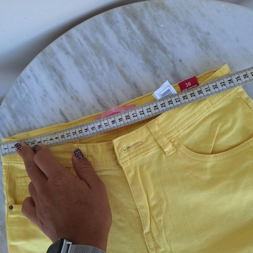 Yellow Pink Woman pants small new for spring and summer