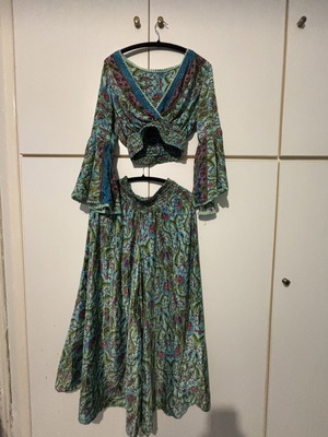 Boho summer women's set blouse and pants one size new