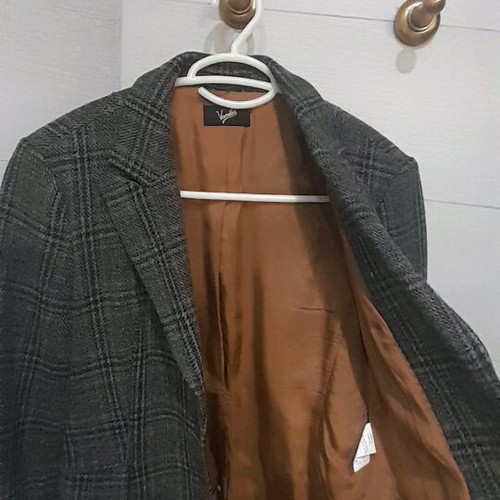 Women's vintage wool jacket like new, size S-M, gray and black