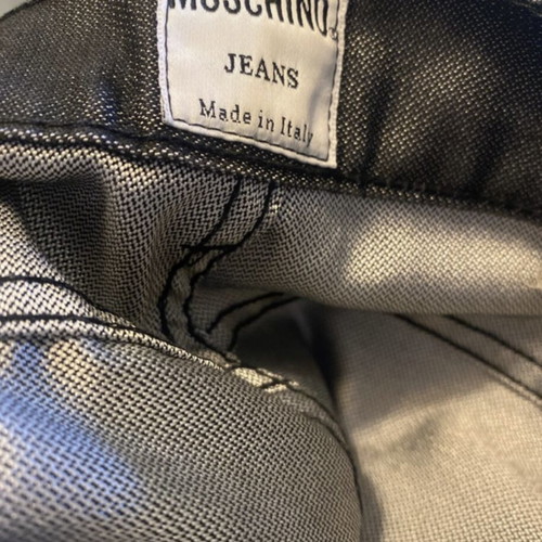 Moschino Jeans men's vintage pants 1990s, size 33, button fly, dark grey black