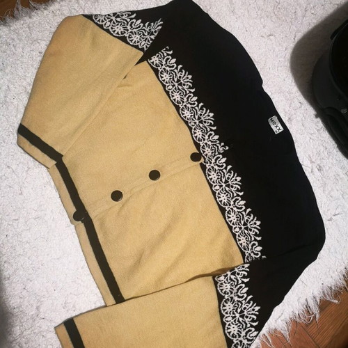 Vintage Mexx cardigan M, like new, black and beige/gold