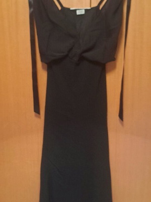 Black Nolita dress like new with tulle and satin ribbons, size S