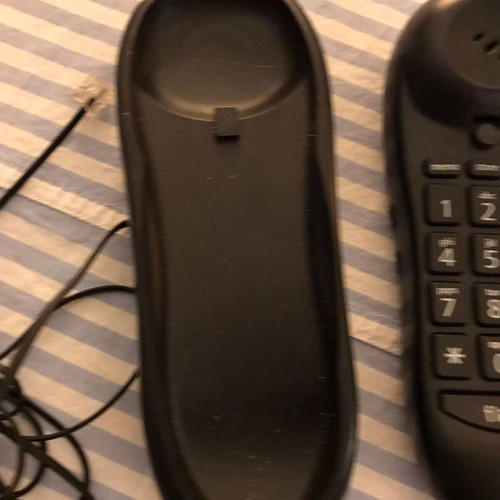 Home phone device used, black wired