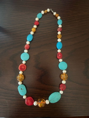 Necklace with colorful stones like new