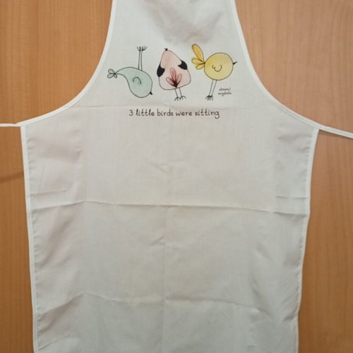 Apron with humorous 3 little birds design new