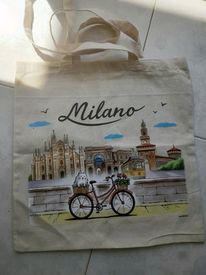 Tote bag Milano new, shoulder, beige multicolor