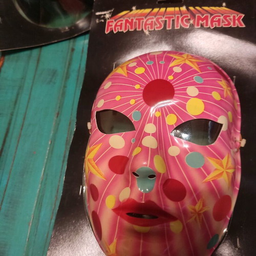 Vintage masks unused, set of 7 futuristic