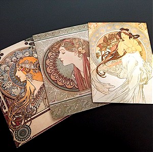 3 καρτ ποσταλ Art Nouveau - Musee Horta Βέλγιο