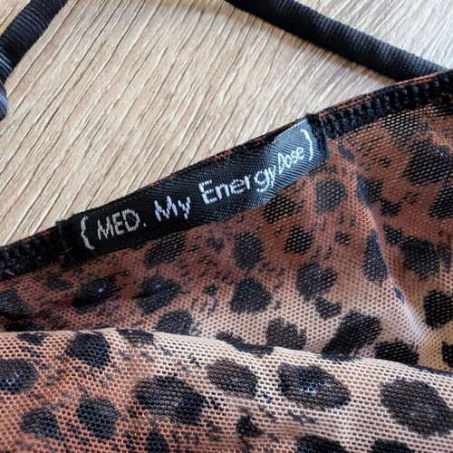 Negligee nightdress leopard print S Med like new