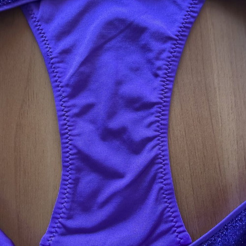 Calzedonia Metallic Glow Bikini Bottom purple size S new
