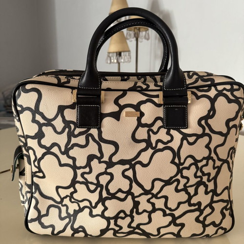 Tous laptop briefcase like new, 42-30-8cm, beige and black pattern